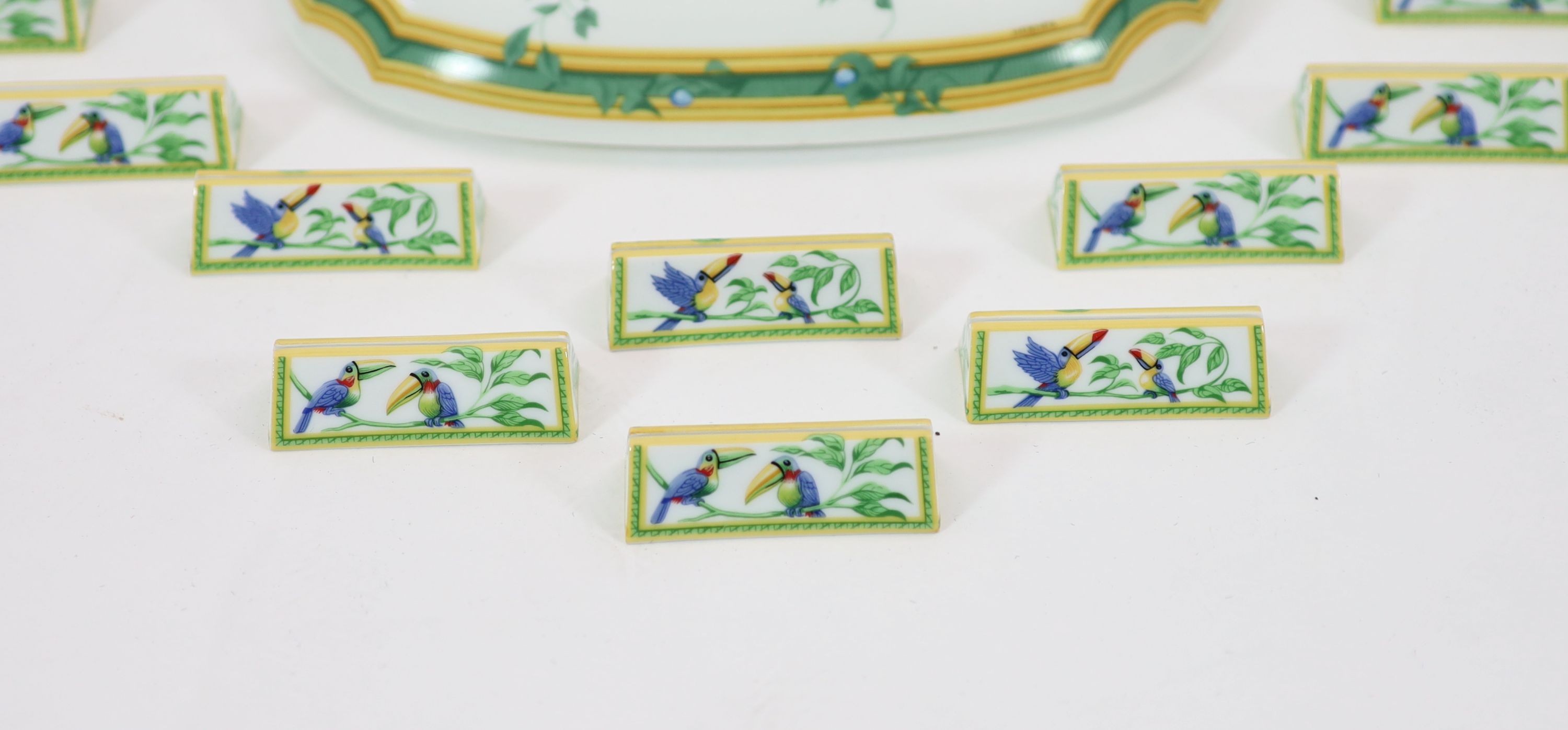 A Hermes, Paris ‘ Toucans’ part dinner service